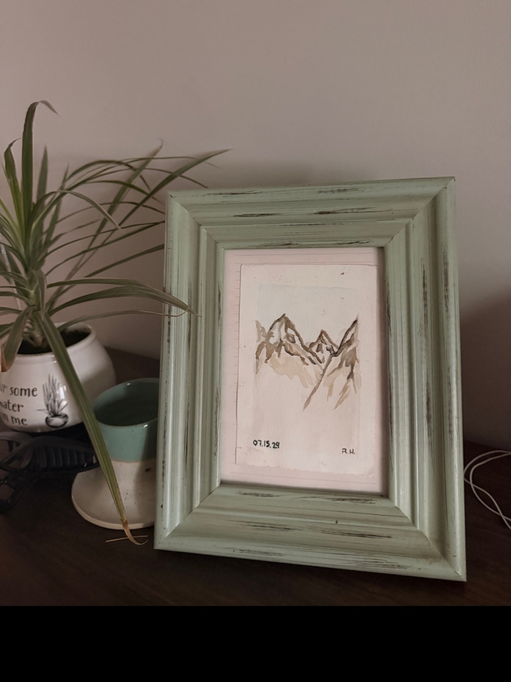 CUSTOM Hand-Painted - minimalist watercolour